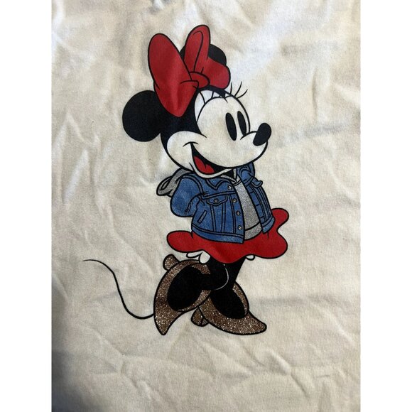 Baby GAP Disney Minnie Mouse Graphic Tee Toddler Girls Size 2T Glitter Excellent - Picture 2 of 4